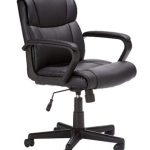Classic Leather-Padded Mid-Back Chair with Armrest